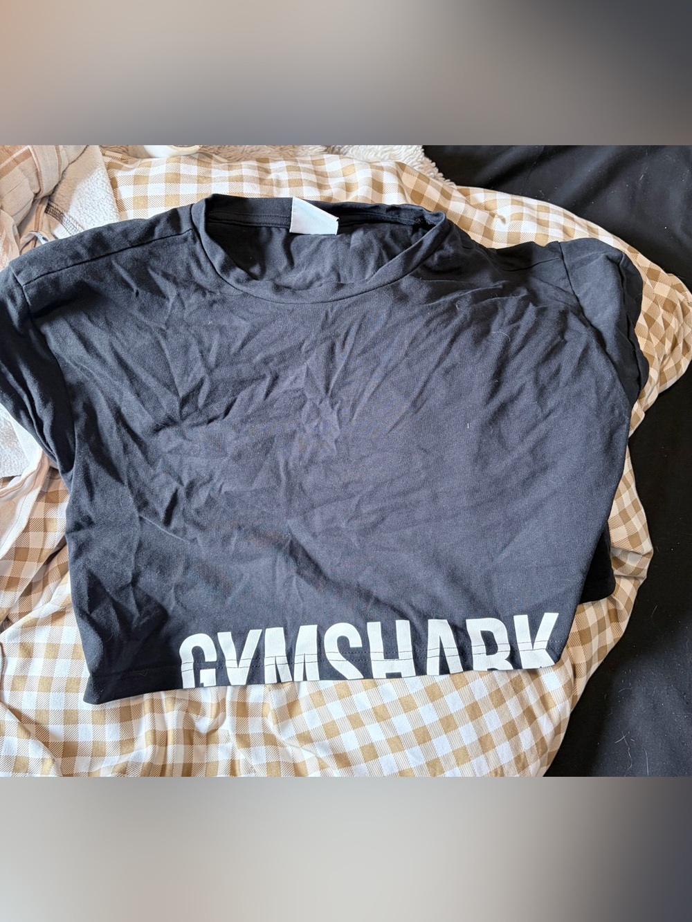 Gymshark Black Tee with White Logo
